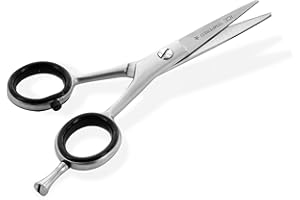 ‎OTTO HERDER MANICURE Bartschere 11,5 cm Otto Herder mit einseitiger Zahnung aus rostfreiem Edelstahl mit abschraubbarem Fingerhaken und herausnehmbaren schwarzen Fingerringen