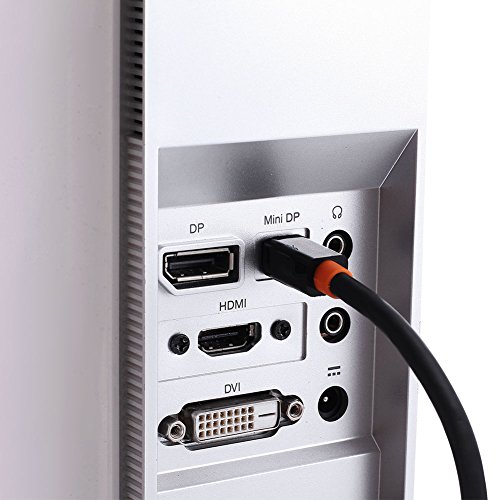 cabletime Mini DP auf DP Kabel, Mini DisplayPort Stecker auf DisplayPort Stecker, unterstützt 4 K/2 K (3840 x 2160), vergoldet, kompatibel für Mac Book Series, Oberfläche Serie, Dell, Lenovo, HP mit Mini DP Schnittstelle, 10feet (3 M), schwarz - 6