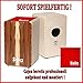 Produktbild Sela® CaSela Satin Nuss SE002A mit Sela Cajon Pad Red - Professional Snare Cajon - Sofort spielfertig - Cajon bereits professionell aufgebaut und montiert !