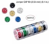 Colorful Jumper CAP Kit (2.54 mm) (0.1 in.) (600 PCS) with 6 Layer Superimposed Parts Box Package, for Manufacturers and Electronic Enthusiasts.