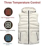 Gilet Chauffé, Hauts d'hiver pour Les Femmes Mens- Veste De Vêtements De Chauffage Électrique Rapide USB pour Sports De Plein Air Ski Équitation Pêche Camping, Corps Chaud Et Le Dos