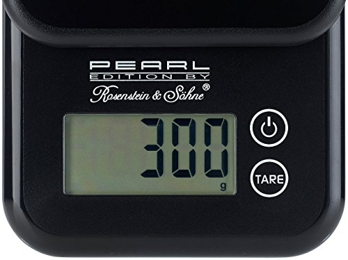 PEARL Kompakte Digitalwaage mit Touchbedienung für Küche und Büro, bis 3 kg - 4