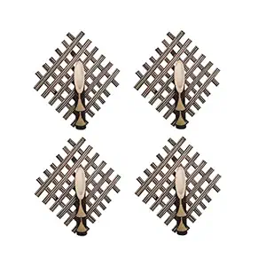 Traditional Handmade Set of 4 Wall Decor Bamboo Flower vases/ Flower Holders for Indoor Wall Decor Flower vases