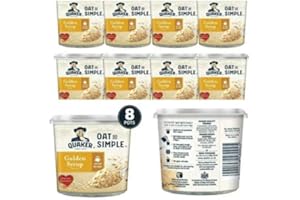 ATOTOP Quaker Oat So Simple Golden Syrup Flavour Porridge Pots - 57g |Pack of 8 Pots