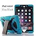 Price comparison product image iPad Mini 4 Covers,Y&M(TM) Pepkoo Spider Extreme Military Heavy Duty Dust/Shock Proof with stand Hang Cover Tablets Hybrid Hard Army Case For iPad Mini 4 (Blue/Black)