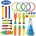Produktbild BelleStyle Tauchen Spielzeug Unterwasser Kinder Spielzeug Pool Spielzeug Set Schwimmspielzeug Tauchstock, Tauchring ,Toypedo, Sinkende Fische Tauchschmuck für Kinder 28 Stück