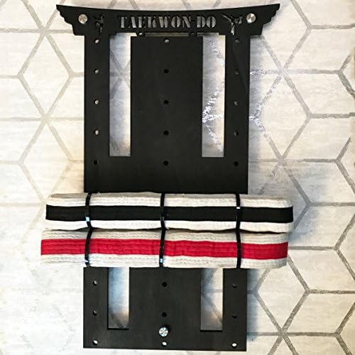 10 Personalised Martial Arts Rack Jujitsu Taekwon-do Karate Wooden Belt Rack Display Birthday Gift award
