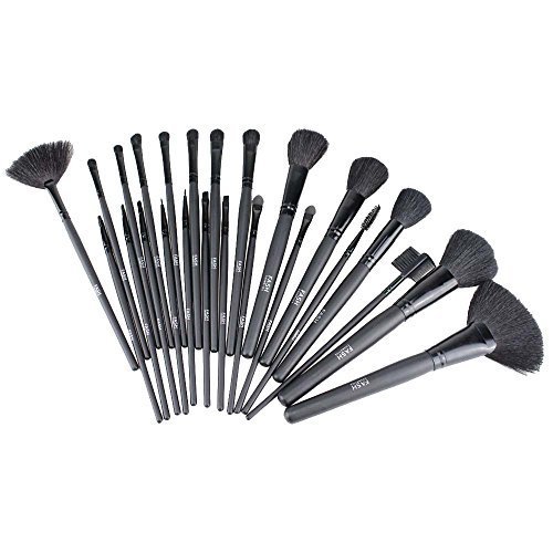FASH 24 Pcs Professional Makeup Brush Set with a Shiny Faux Leather Roll-up Pouch