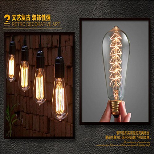 Gloria JR Breadboard (TM) ST64 40W E27 Gl¨¹hbirne 220 V Edison Lampe Leuchte Retro antik [Energieklasse A+] 10PCS - 2
