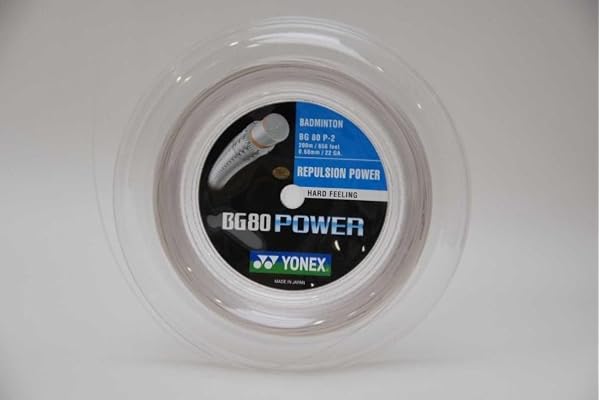 YONEX BG80 Power Badmintonsträng - 200 m rulle, färg