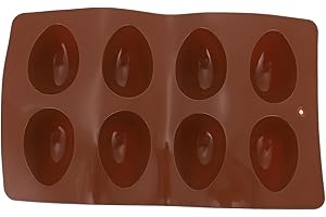 BESTOYARD Stampo in Silicone Per Uova Di Pasqua 8 Cavità DIY Cioccolato Dolci Cupcake Muffin Saponi Resistente, Antiaderente Facile Da Pulire Ideale Per Feste E Compleanni