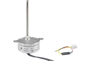 CHANCS TYC40 Motoréducteur synchrone DC 12V 5RPM CW/CCW Longueur de l'arbre à vis intérieure 7.4cm pour la décoration d'arbre de Noël