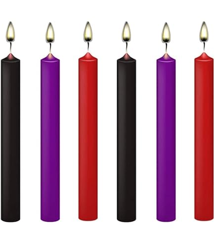 Lot De 6 Bougies Basses Températures 17,8 Cm - Bougies Romantiques En Cire Goutte à Goutte 5 Couleurs Pour Moments Intimes