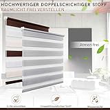 Größe nach Wahl: Stoffmaße ist ca 4 cm schmaler als Gesamtbreite inkl. Profil. Beispiel: Die Stoffbreite von 90x150cm Rollo ist ca. 86cm Breit. Klemmträger ist zwischen 17mm und 25mm verstellbar.