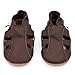 Soft Leather Baby sandal shoes boys or girls with Suede Soles by Dotty Fish with Suede Soles. Brown - 18-24 months