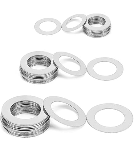 Rondelle Piatte Ultra Sottili In Acciaio Inox - Spessori 0.1mm, 0.2mm, 0.3mm - 20 Pezzi Per Regolazione Di Precisione