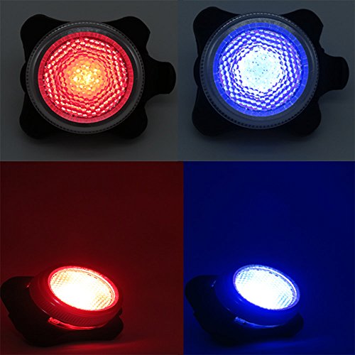 LED Fahrradbeleuchtung Set , USB Wiederaufladbare LED Fahrradlampe Radfahren Nacht Warnung Rücklicht LED Fahrradlampe Frontlicht und Rücklicht COB Dimmbar Frontlicht und Rotes Blaues Bicycle Rücklicht 2 USB-Kabel, 450lm, Wasserdicht IPX4 - 5