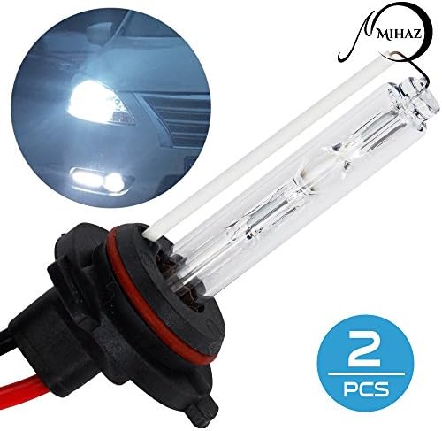 Mihaz Super Bright 12V 55W 9006 Xenon HID Light Bulbs 6000K Pack of 2 Headlight Front Fog Light Replacement Bulbs Conversion Kit(2pcs 55W 9006 Bulbs)