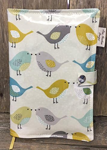 A5 Diary Cover, Journal Cover, Nurses Diary Cover, Page To View,larger birds oilcloth