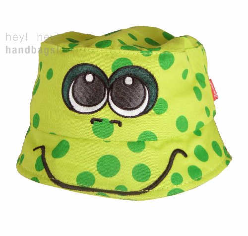 Hey Hey Twenty - Kids Cotton Sun Hat, Colour: Frog, Size: 48cm (Approx Age 12-18 Months)