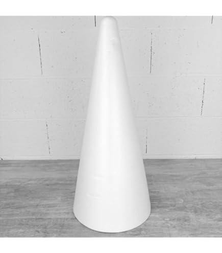 Cône Plein en Polystyrène 50 cm - Idéal pour Customisation - Rayher Réf