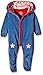 Rockin' Baby Unisex Baby Velour All in One Footies, Blue, 9-12 Months