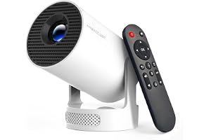 Magcubic HY300pro+ videoprojektor, mini portabel 4K projektor overheadprojektor med WiFi6 BT5.4, 180° rotation 5W högtalare h