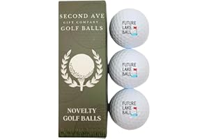 SECOND AVE GIFT COMPANY Second Ave - Confezione da 3 palline da golf divertenti per festa del papà, Natale, compleanno, golfista