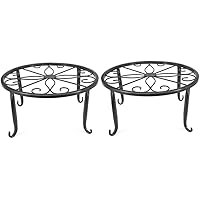 Blumenhocker Pflanzenständer,Retro-Design, Metall, rund, Schmiedeeisen, Blumentopfhalter Metall Blumentopfständer…