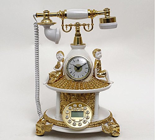 spécifications XIe (européenne rétro Ange en résine Téléphone Horloge Identification de l'appelant sans batterie