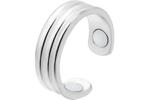 ZEZKT Anneau Magnétique de Drainage lymphatique Thérapeutique, Anneau de Contrôle de La Glycémie Réglable,Anneau Magnétique pour Perdre du Poids,Bague Anti-Stress,Bague de Santé Magnétique
