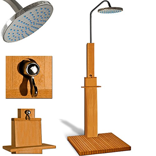 Preisvergleich Produktbild Gartendusche Pooldusche Sauna Dusche Eukalyptus Holz Dusche Swimming Whirl Pool
