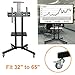 Produktbild Universeller mobiler Fernsehwagen, Mobiler TV-Trolleystand von SENDERPICK mit Halterung und Zwei Regalen für 32"- 65 Zoll LCD LED OLED Plasmaflachbildschirme bis zu 100 kg Schwarz