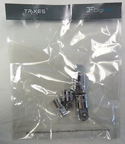 DIGIFLEX 4-teiliges Set mit Steckschlüssel und Ratschenwerkzeug mit Adaptern in den Größen 1/2″ 3/8″ 1/4″ - 5