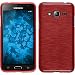 Produktbild PhoneNatic Case für Samsung Galaxy J3 Hülle Silikon rot brushed + 2 Schutzfolien