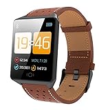 GYQ Armbanduhr, mit Farbdisplay und Herzfrequenz und Blutdruckmessung, zur Erinnerung an das Sportarmband, braun