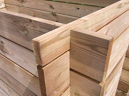 stabiler Holzkomposter Komposter Kompostbehälter Hochbeet 170 x 85 x 94 cm - 3