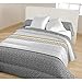 Produktbild Unbekannt Générique Caline Steppdecke, Bedruckt, 140 x 200 cm, Grau + 1 Kissen,, 60 x 60 cm
