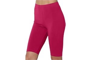 OGLCCG Leggings for Women UK Yoga Gym Cycling High Waist Super Stretchy Tummy Control Shaping Shorts Solid Color Summer Three Part Pants Half 3/4 Sports Pants