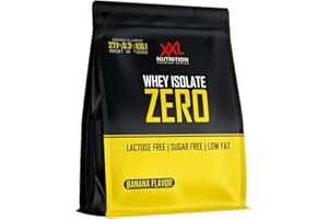 ‎XXL NUTRITION XXL Nutrition - Whey Isolate Zero - Laktosefreies Protein Pulver Isolat - 90% Eiweiss, Laktosefrei, Zuckerfrei - Banana - 1000 Gramm