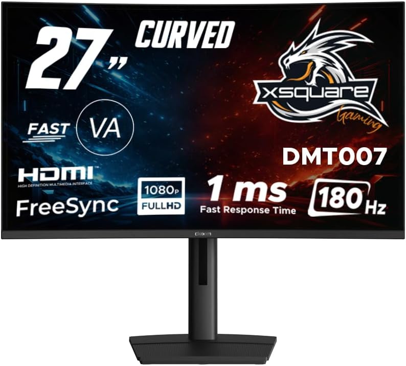 Dexim DMT007 27'' 180Hz 1ms FHD HDMI DP HDR Low Blue Light FreeSync Fast VA Curved Gaming Monitör