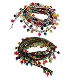 Es de estilo nacional Jacquard Ribbon con borlas de flecos.