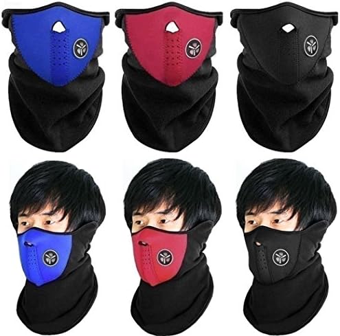 Breathable Half Face Mask Windproof&amp;Anti-dust Mask Winter Ski Mask Warm Half Face Mask Cover Neck Guard Scarf For Outdoor Cycling Ride &amp;Fit Cold Weather Sport Activities (Black)