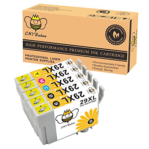 CMYBabee 5er Pack hohe Ausbeute Ersatz für epson tintenpatronen 29xl druckerpatronen 29 xl Combo Set Mit neuem Chip Kompatibel für Epson Expression Home XP-235 XP-245 XP-247 XP-330 XP-332 XP-335 XP-342 XP-345 XP-432 XP-435 XP-442 XP-445 Drucker Multi-Pack(2xSchwarz, 1xBlau, 1xRot, 1xGelb)