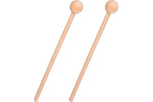 XTHROTSENK 2 Stück Holzschlägel Mallet Drumsticks Schlägel Mallets Marimba Schlägel Glockenspiel Klangstäbe für Xylophon Holzblock Glocken Anfänger Erwachsene