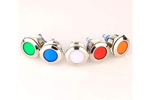 Gebildet 5pcs 19mm 230VAC Acero Inoxidable Impermeable Luz Indicadora LED Terminales de Tornillo para el Coche Barco Camión Van