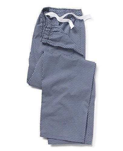 Savile Row Mens Navy White Geometric Print Lounge Pants M