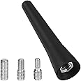 4 Pcs Universal Car Aerial Antenna,Car AerialReplacement,AM/FM Roof CarRadio AerialMast,Black Antenna Screw in Type,CarAntenna Roof CarRadio Aerial Mast for CarHatchbacks,SUV,Trucks Etc