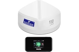 FALCON WORLD CLASS TECHNOLOGY Falcon EVO 5G LTE Roof Antenna, including mobile 5G WiFi Router 1800 Mbps for Caravan, Motorhome, Bus, Boat, Van, Car | Travel Internet Hotspot | 5G Router mobile Router for portable Wifi 32 devices