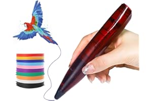 LIHUACHEN 3D Stift für Kinder Set mit 24 Farben PLA-Kunststoff Filament,PLA-kompatibler 3D-Druckstift (Red)